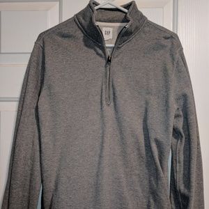 GAP Men's Half Zip Gray Sweatshirt - Small